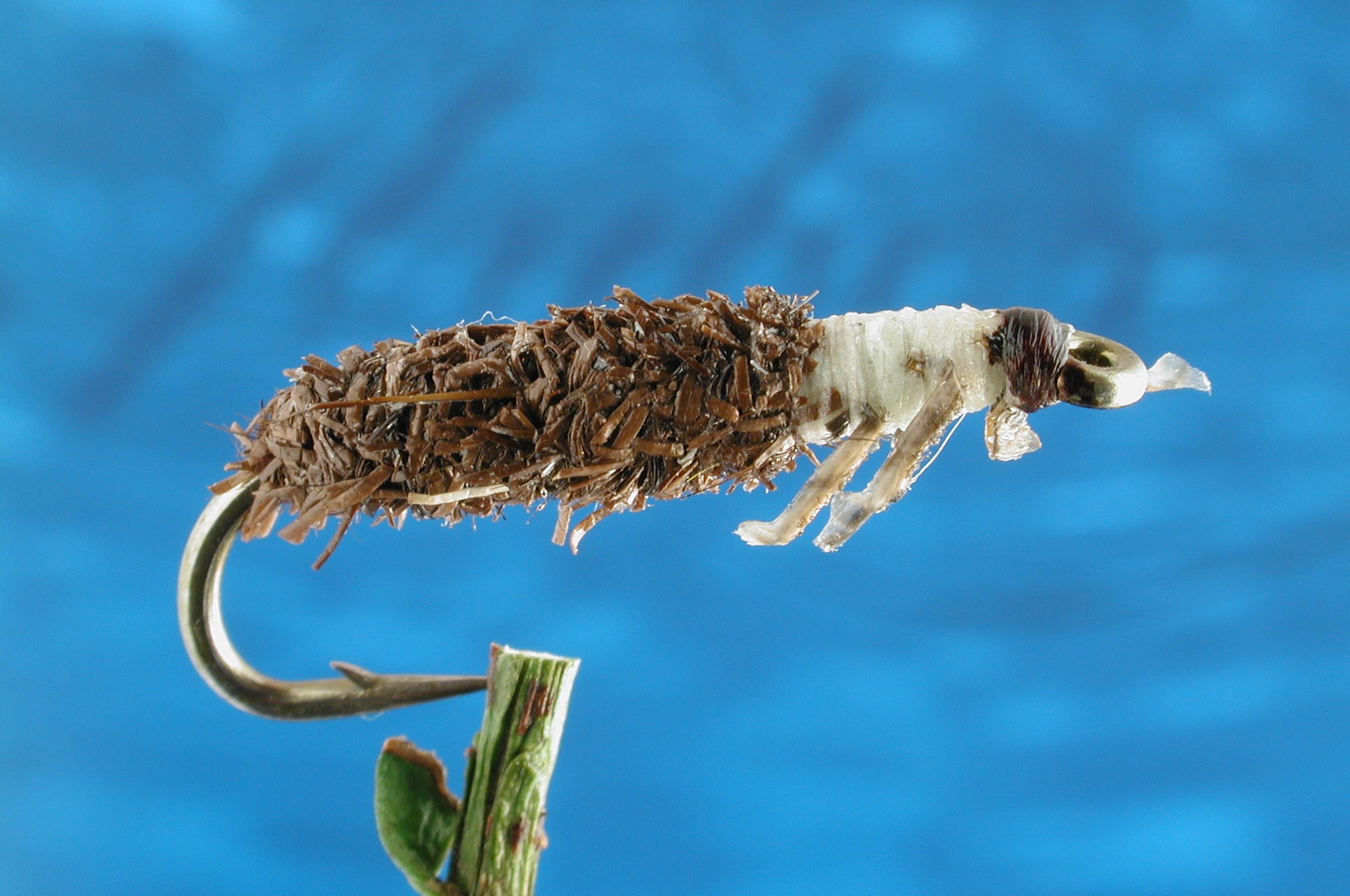 Brown Cased Caddis Fly Fishing Flies with Fish4Flies Worldwide